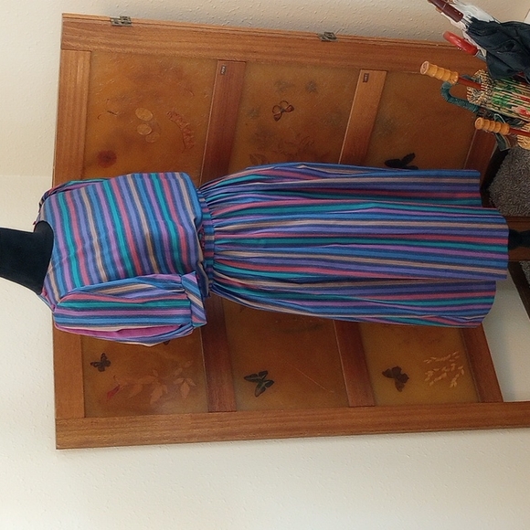 VTG 80’s Cottagecore Pastel J.J. of California Dress - Picture 5 of 15